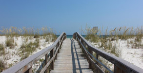 10th Ave. boardwalk on Pensacola Beach, Florida