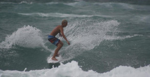 Alex throwing a chunk beside the Pensacola Beach Gulf Pier Sunday June 10, 2012