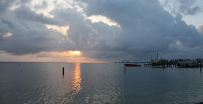 Tuesday June 5, 2012 Sunrise over the Santa Rosa Sound on Pensacola Beach, FL