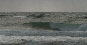 Winter swell in December 2012 at 18th Ave on Pensacola Beach, FL