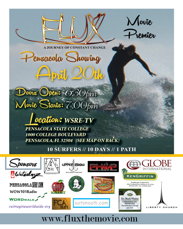 Mark it on your calander! April 20th…. FLUX surf movie premiere