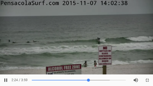 Saturday Afternoon Beach and Surf Report 11/07/15